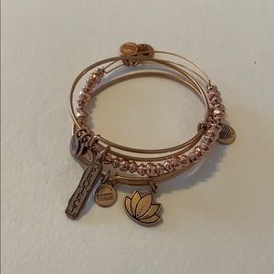 Alex And Ani Protect Set Of 3 Rose Gold Finish - image 1